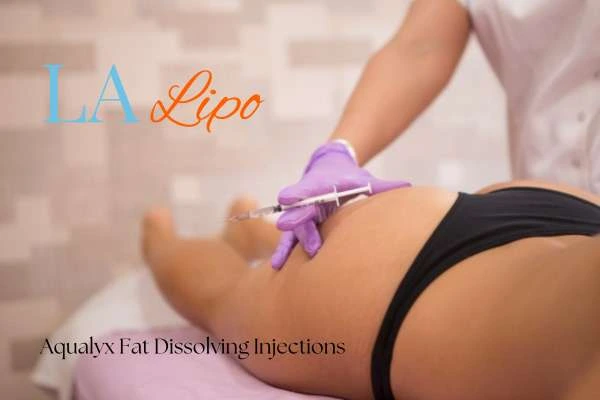Woman having fat dissolving injections Southampton on thighs