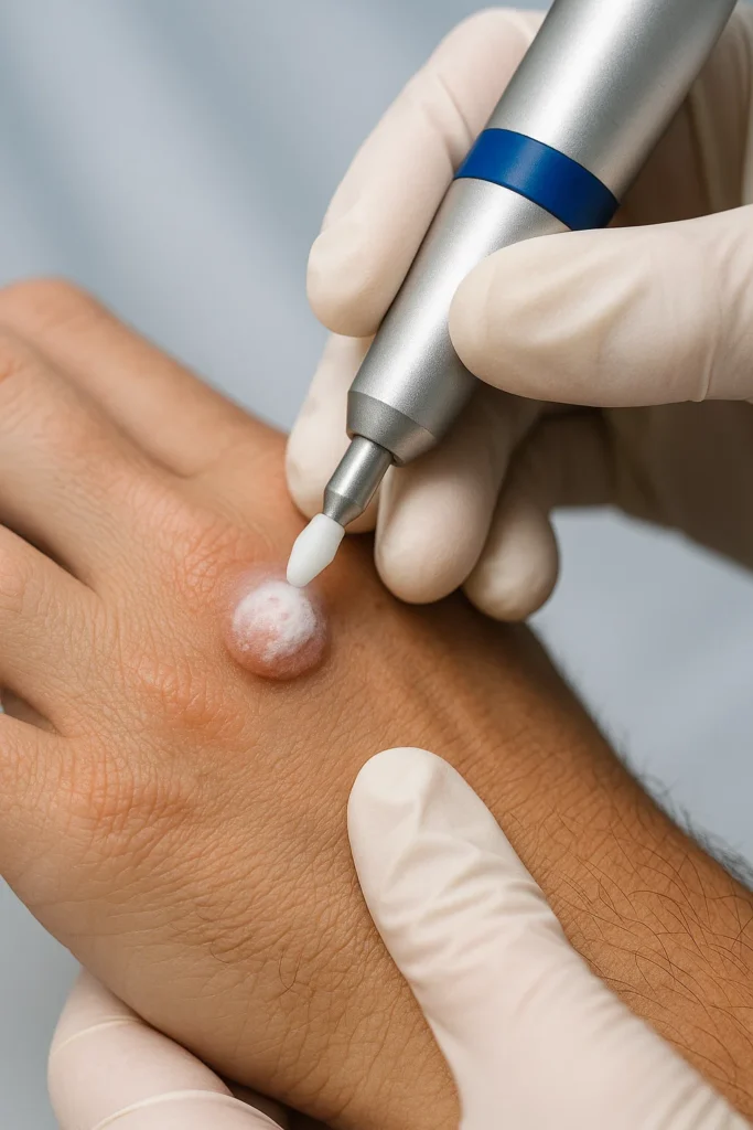 example of wart removal Southampton using cryopen