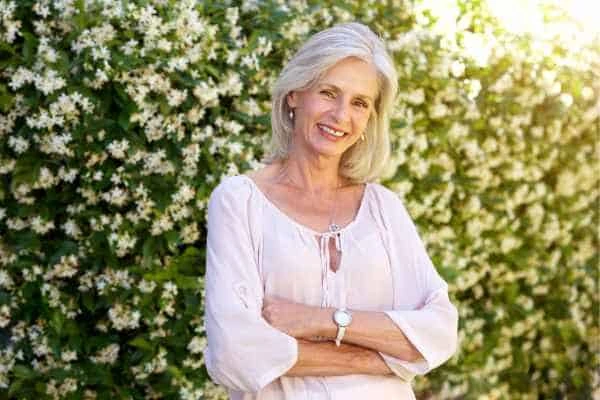 Older woman happy with urinary incontinence treatment Southampton