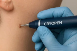 Person receiving skin tag removal Southampton